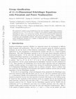 Research paper thumbnail of Group classification of (1+1)-dimensional Schrödinger equations with potentials and power nonlinearities