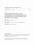 Research paper thumbnail of INTANGIBLE RESOURCES AND PEFORMANCE IN FAMILY FIRMS: THE MODERATING ROLE OF FAMILINESS (INTERACTIVE PAPER)