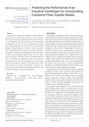 Research paper thumbnail of Predicting the Performance of an Industrial Centrifugal Fan Incorporating Cambered Plate Impeller Blades