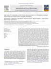 Research paper thumbnail of Eight years of continuous carbon fluxes measurements in a Portuguese eucalypt stand under two main events: Drought and felling