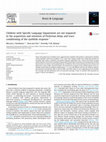 Research paper thumbnail of Children with Specific Language Impairment are not impaired in the acquisition and retention of Pavlovian delay and trace conditioning of the eyeblink response