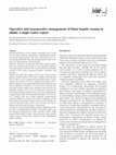 Research paper thumbnail of Operative and nonoperative management of blunt hepatic trauma in adults: a single-center report