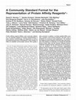 Research paper thumbnail of A community standard format for the representation of protein affinity reagents