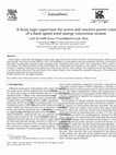 Research paper thumbnail of A fuzzy logic supervisor for active and reactive power control of a fixed speed wind energy conversion system