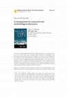 Research paper thumbnail of A Starting Point for a Practical and Methodological Discussion. Critical notice of  Susan Fainstein's "The Just City"