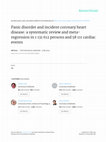 Research paper thumbnail of Panic disorder and incident coronary heart disease: a systematic review and meta-regression in 1 131 612 persons and 58 111 cardiac events