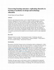 Research paper thumbnail of Uncovering learning outcomes: explicating obscurity in learning of aesthetics in design and technology education