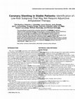 Research paper thumbnail of Coronary stenting in stable patients: Identification of a low-risk subgroup that may not require adjunctive antiplatelet therapy