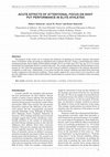 Research paper thumbnail of ACUTE EFFECTS OF ATTENTIONAL FOCUS ON SHOT PUT PERFORMANCE IN ELITE ATHLETES