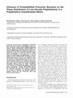 Research paper thumbnail of Influence of compatibilizer precursor structure on the phase distribution of low density poly(ethylene) in a poly(ethylene terephthalate) matrix