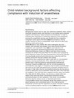 Research paper thumbnail of Child related background factors affecting compliance with induction of anaesthesia