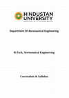 Research paper thumbnail of Syllabus for aeronautical engineering (Hindustan University)