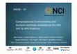 Research paper thumbnail of Computational Environments and Analysis methods available on the NCI High Performance Computing (HPC) and High Performance Data (HPD) Platform