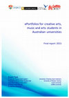 Research paper thumbnail of ePortfolios for creative arts, music and arts students in Australian universities