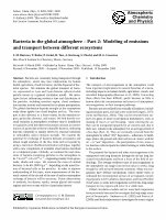 Research paper thumbnail of Bacteria in the global atmosphere – Part 2: Modeling of emissions and transport between different ecosystems