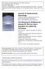 Research paper thumbnail of The Meaning of Childbearing Among IVF Service Users Assessed via Laddering Technique