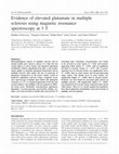 Research paper thumbnail of Evidence of elevated glutamate in multiple sclerosis using magnetic resonance spectroscopy at 3 T