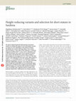 Research paper thumbnail of Height-reducing variants and selection for short stature in Sardinia