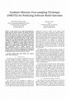 Research paper thumbnail of Synthetic Minority Oversampling TEchnique (SMOTE) for Predicting Software Build Outcomes