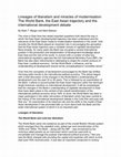 Research paper thumbnail of Lineages of liberalism and miracles of modernisation: The World Bank, the East Asian trajectory and the international development debate