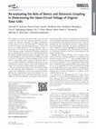 Research paper thumbnail of Solar Cells: Re-evaluating the Role of Sterics and Electronic Coupling in Determining the Open-Circuit Voltage of Organic Solar Cells (Adv. Mater. 42/2013)