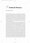 Research paper thumbnail of Critical theory