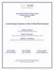 Research paper thumbnail of Constructing Commons in the Cultural Environment