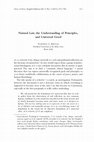 Research paper thumbnail of Natural Law, the Understanding of Principles, and Universal Good