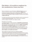 Research paper thumbnail of Mi crónica: Pilar Rahola,  «Si los políticos cumplieran los diez mandamientos, iríamos muy bien»