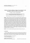 Research paper thumbnail of Influence of column yielding on degree of consolidation of soft foundations improved by deep mixed columns