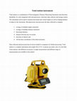 Research paper thumbnail of Total station instrument