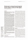 Research paper thumbnail of Endoscopic extraperitoneal inguinal hernia repair: a series of 182 repairs