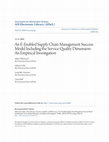 Research paper thumbnail of An E-Enabled Supply Chain Management Success Model Including the Service Quality Dimension: An Empirical Investigation