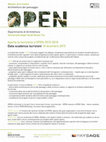 Research paper thumbnail of OPEN master in landscape and public spaces architecture. EXTENDED DEADLINE: january the 8th