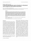 Research paper thumbnail of Calibrating phylogenetic species formation in a threatened insect using DNA from historical specimens