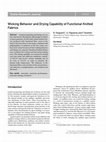 Research paper thumbnail of Wicking Behavior and Drying Capability of Functional Knitted