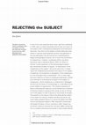 Research paper thumbnail of Ian James Reviews The Reject in Cultural Politics 11(3): 2015