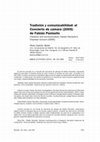 Research paper thumbnail of “Tradición y comunicabilidad: el Concierto de cámara (2005) de Fabián Panisello”, Musiker, Cuadernos de Música nº 18. Monográfico Música y creación actual, 2011, pp.141-169.