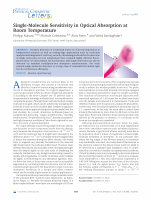 Research paper thumbnail of Single-molecule sensitivity in optical absorption at room temperature