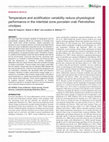 Research paper thumbnail of Temperature and acidification variability reduce physiological performance in the intertidal zone porcelain crab Petrolisthes cinctipes