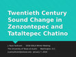 Research paper thumbnail of Sullivant, J. Ryan. 2016. Twentieth Century Sound Change in Zenzontepec Chatino and Tataltepec Chatino