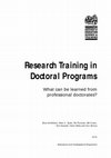 Research paper thumbnail of Research Training in Doctoral Programs - What can be learned from Professional Doctorates?