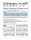 Research paper thumbnail of “Expression of a highly antigenic and native-like folded extracellular domain of the human α1 subunit of muscle nicotinic acetylcholine receptor suitable for use in antigen specific therapies for Myasthenia Gravis.”