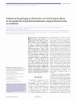 Research paper thumbnail of Deletion of the pflA gene in Escherichia coli LS5218 and its effects on the production of polyhydroxyalkanoates using beechwood xylan as a feedstock