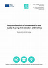 Research paper thumbnail of Integrated analysis of the demand for and supply of geospatial education and training. Results of the GI-N2K Surveys