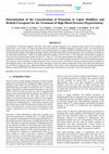 Research paper thumbnail of Determination of the Concentration of Potassium in Lippia Multiflora and Bridelia Ferruginea for the Treatment of High Blood Pressure (Hypertension)