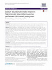 Research paper thumbnail of Sodium bicarbonate intake improves high-intensity intermittent exercise performance in trained young men