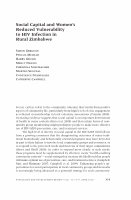 Research paper thumbnail of Social Capital and Women's Reduced Vulnerability to HIV Infection in Rural Zimbabwe