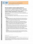 Research paper thumbnail of Structural magnetic resonance imaging predictors of responsiveness to cognitive behaviour therapy in psychosis