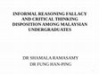 Research paper thumbnail of INFORMAL REASONING FALLACY AND CRITICAL THINKING DISPOSITION AMONG MALAYSIAN UNDERGRADUATES